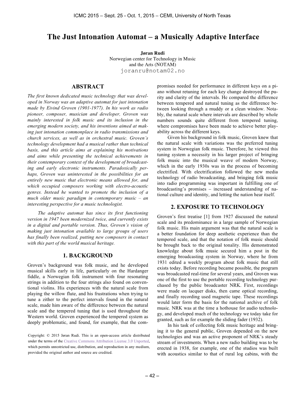 The Just Intonation Automat – a Musically Adaptive Interface