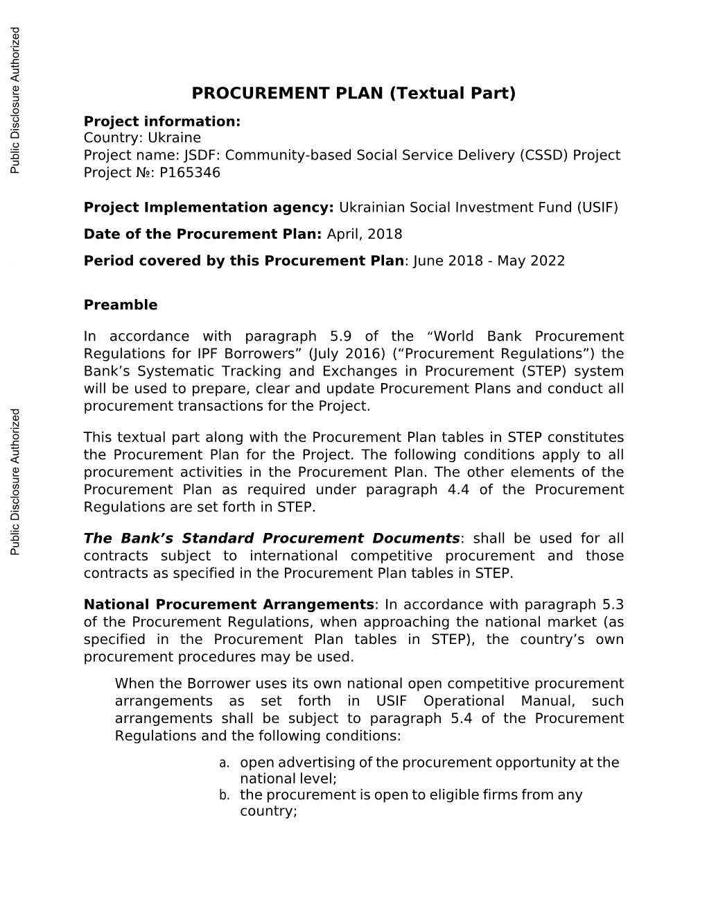 World Bank Document