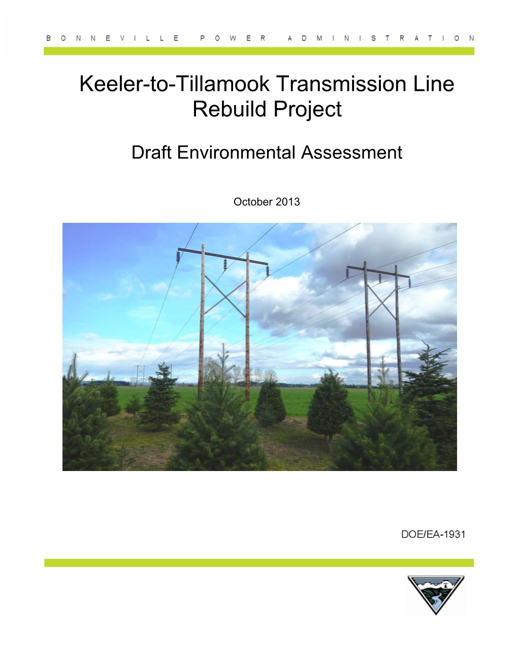 Keeler-To-Tillamook Transmission Line Rebuild Project