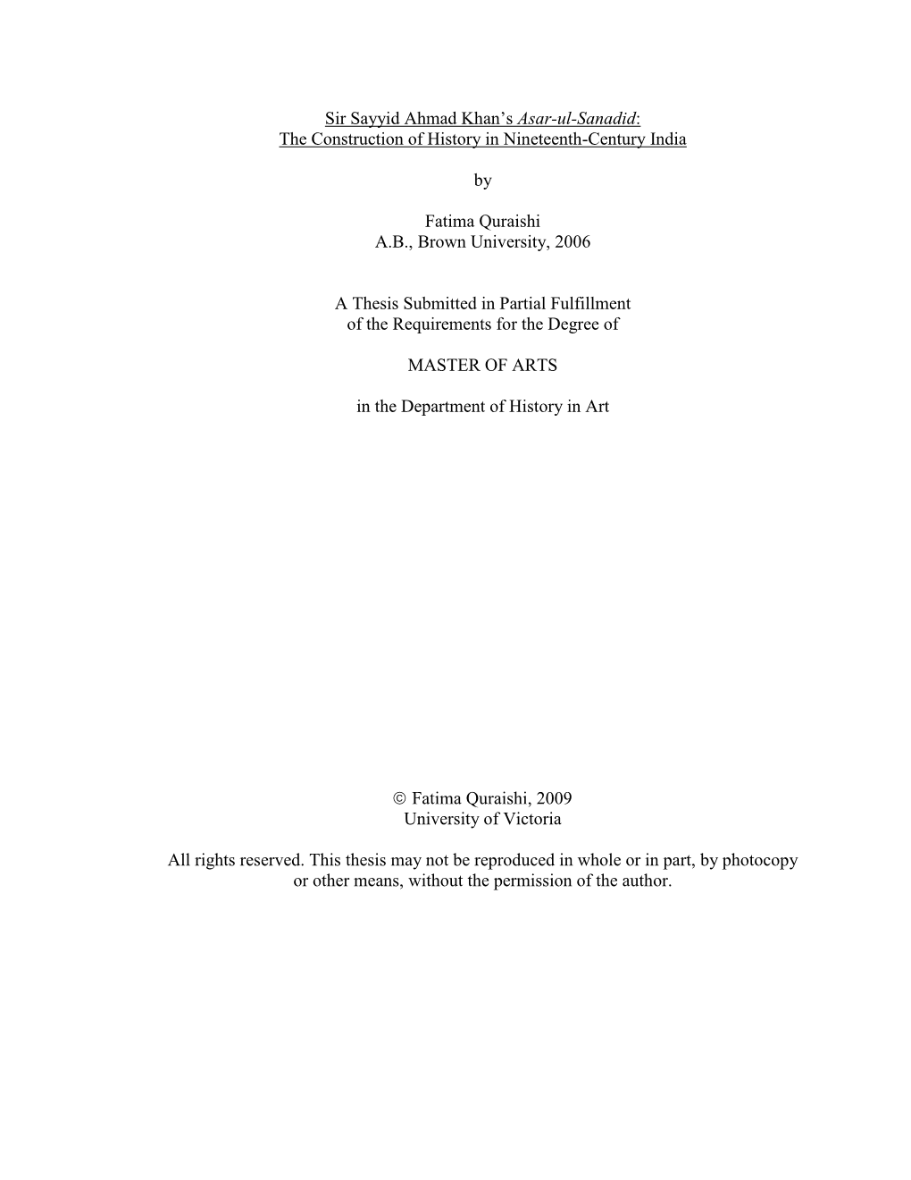 Uvic Thesis Template