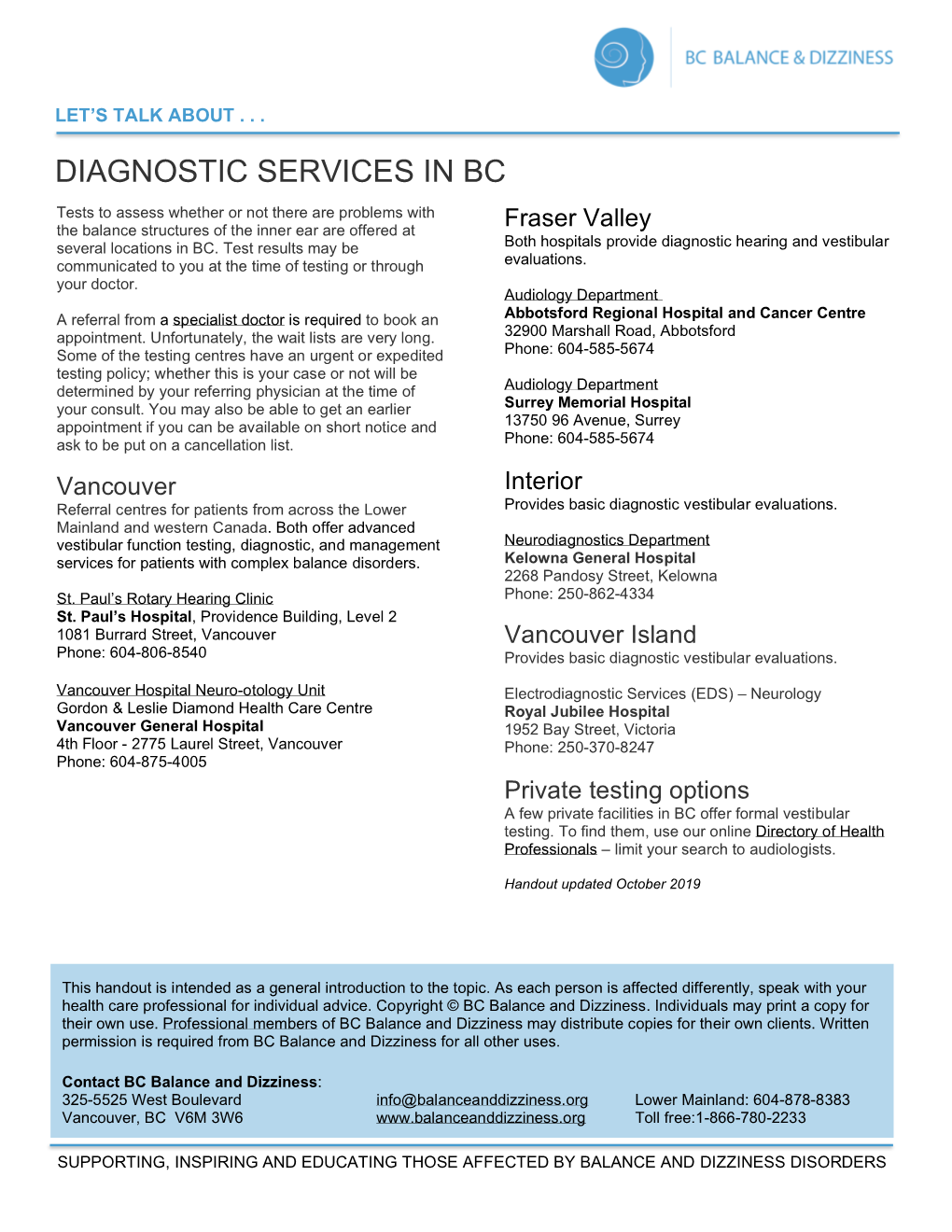 Diagnostic Services in Bc