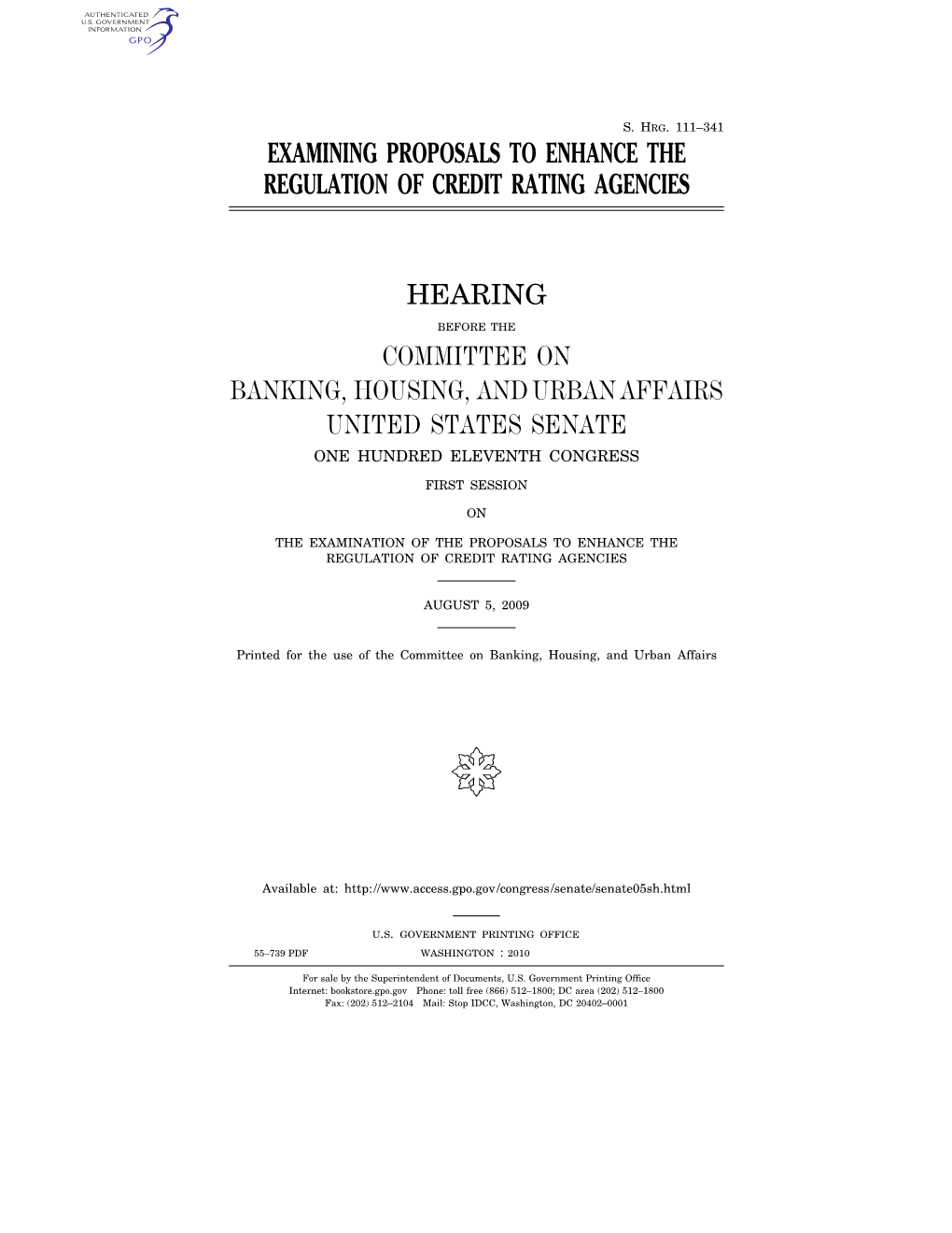 Examining Proposals to Enhance the Regulation of Credit Rating Agencies