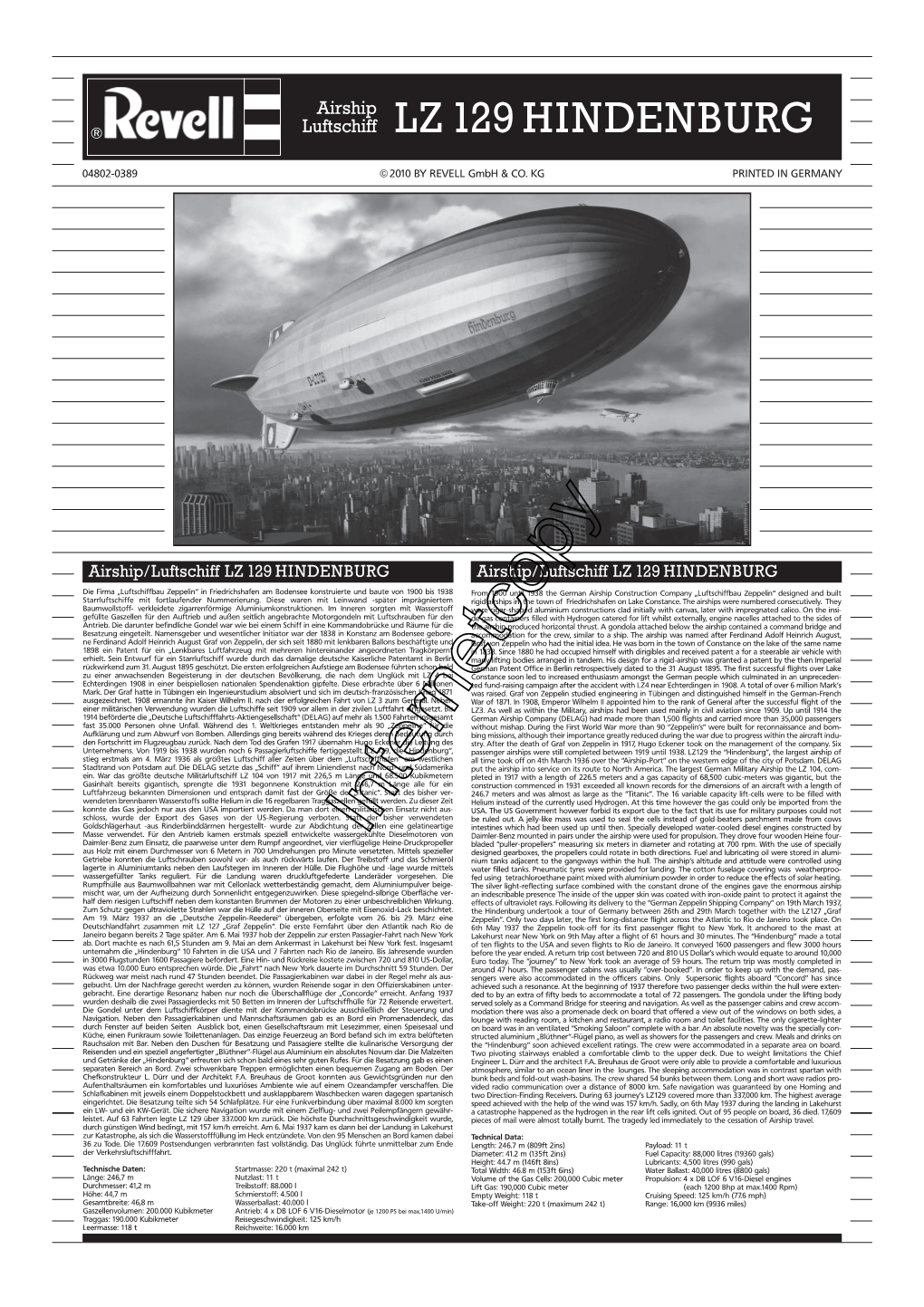 Luftschiff LZ 129 HINDENBURG Airship/Luftschiff LZ 129 HINDENBURG