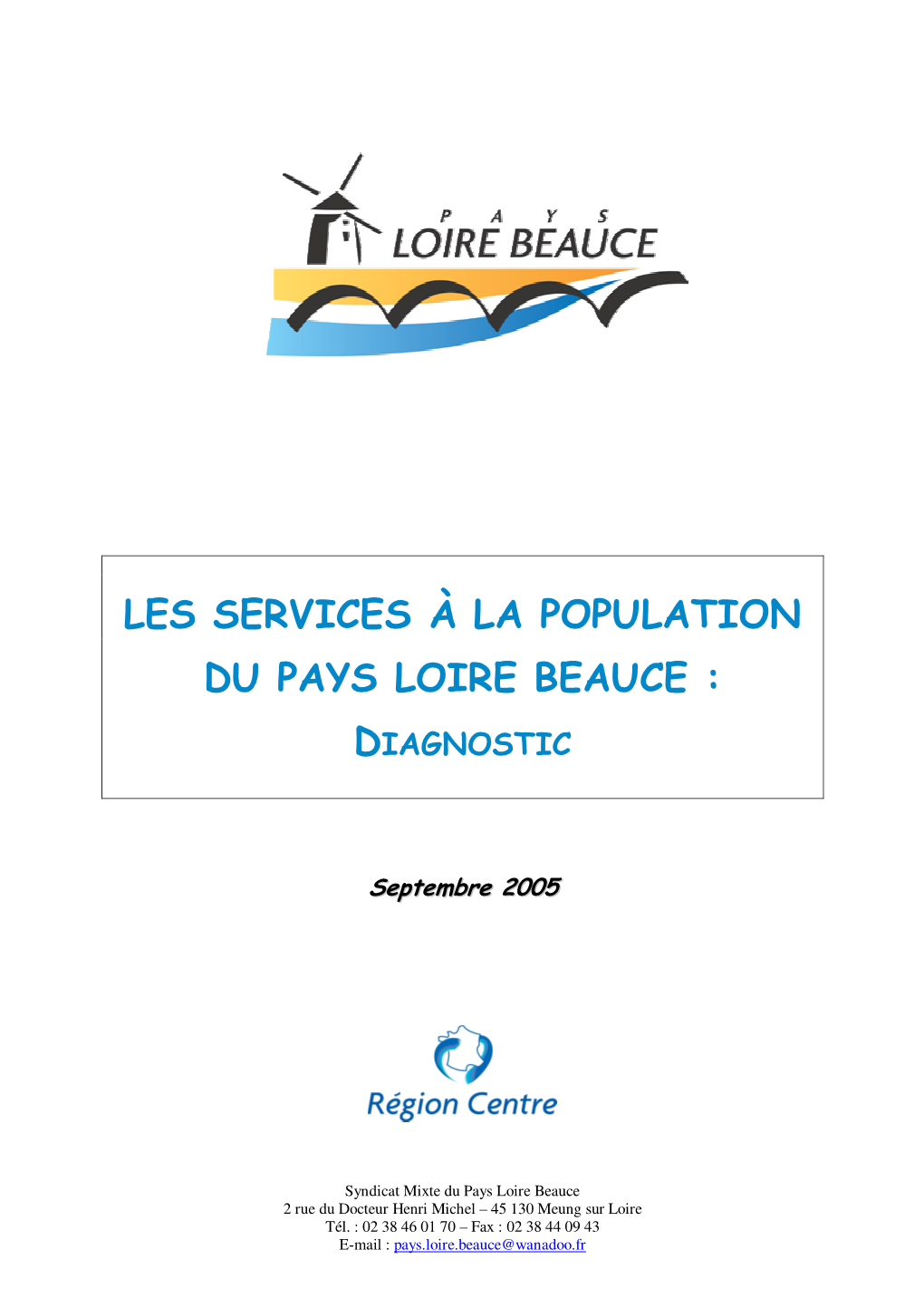 Les Services À La Population Du Pays Loire Beauce : Diagnostic