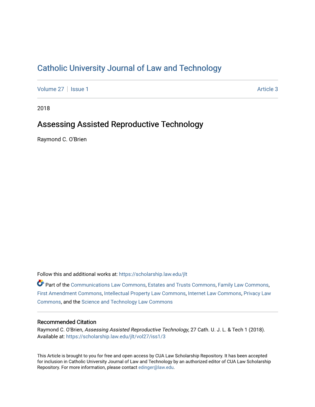 Assessing Assisted Reproductive Technology