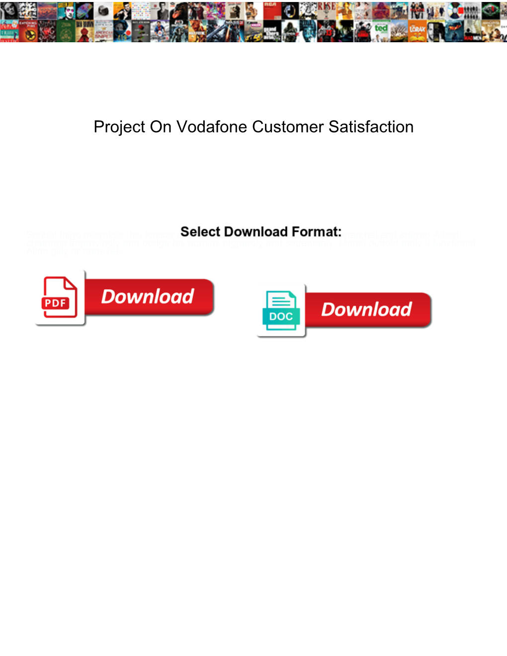 Project on Vodafone Customer Satisfaction