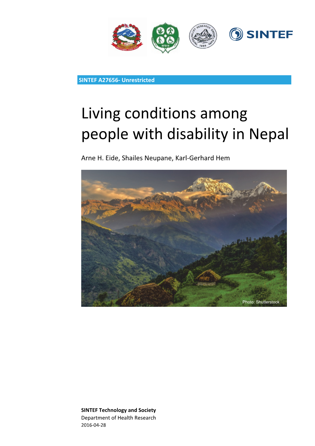 Living Conditions Among People with Disability in Nepal