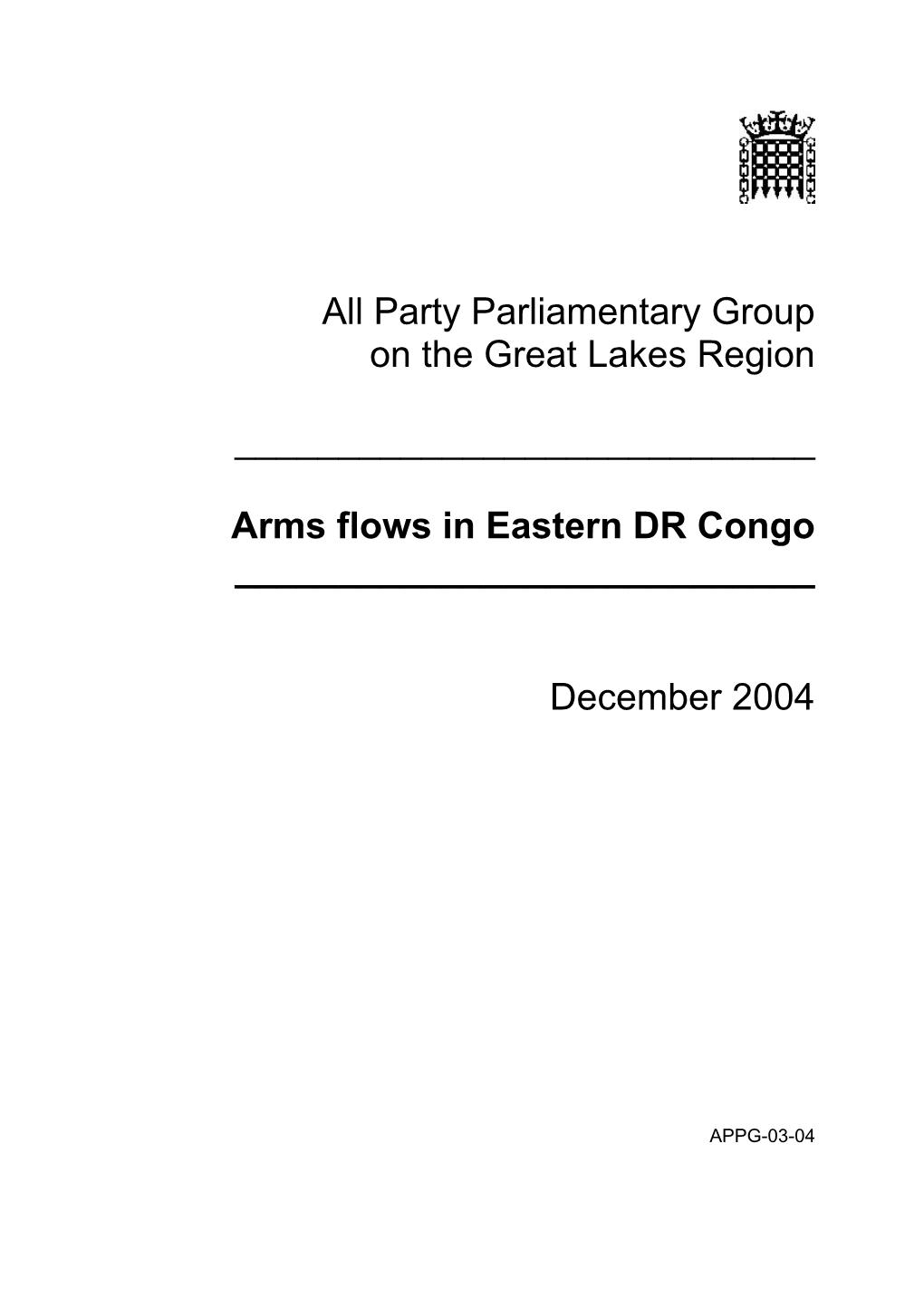 Arms Flows in Eastern DR Congo ______