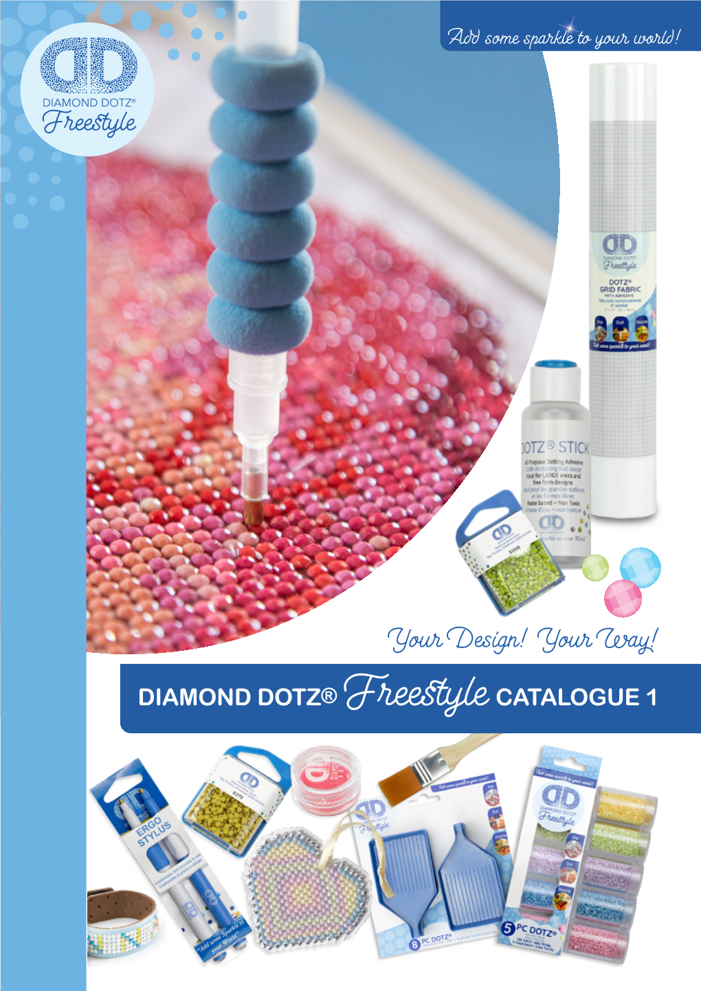 DIAMOND DOTZ® CATALOGUE 1 480 SKUS in Hangsell Boxes 12 G X 2.8 Mm Round Diamond 480 Facings 461 Shades