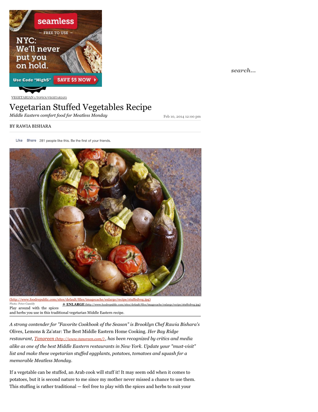 Vegetarian Stuffed Vegetables Recipe | Food Republic