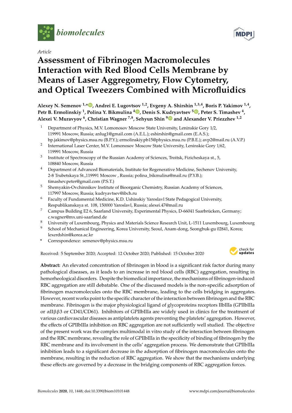 Assessment of Fibrinogen Macromolecules Interaction With