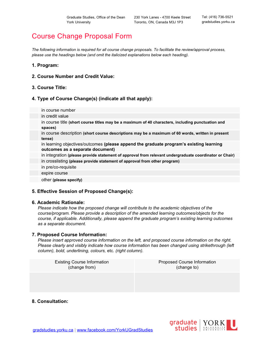 4. Type of Course Change(S) (Indicate All That Apply)