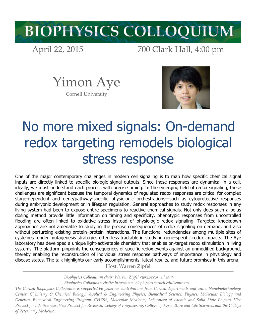 Yimon Aye No More Mixed Signals: On-Demand Redox Targeting Remodels