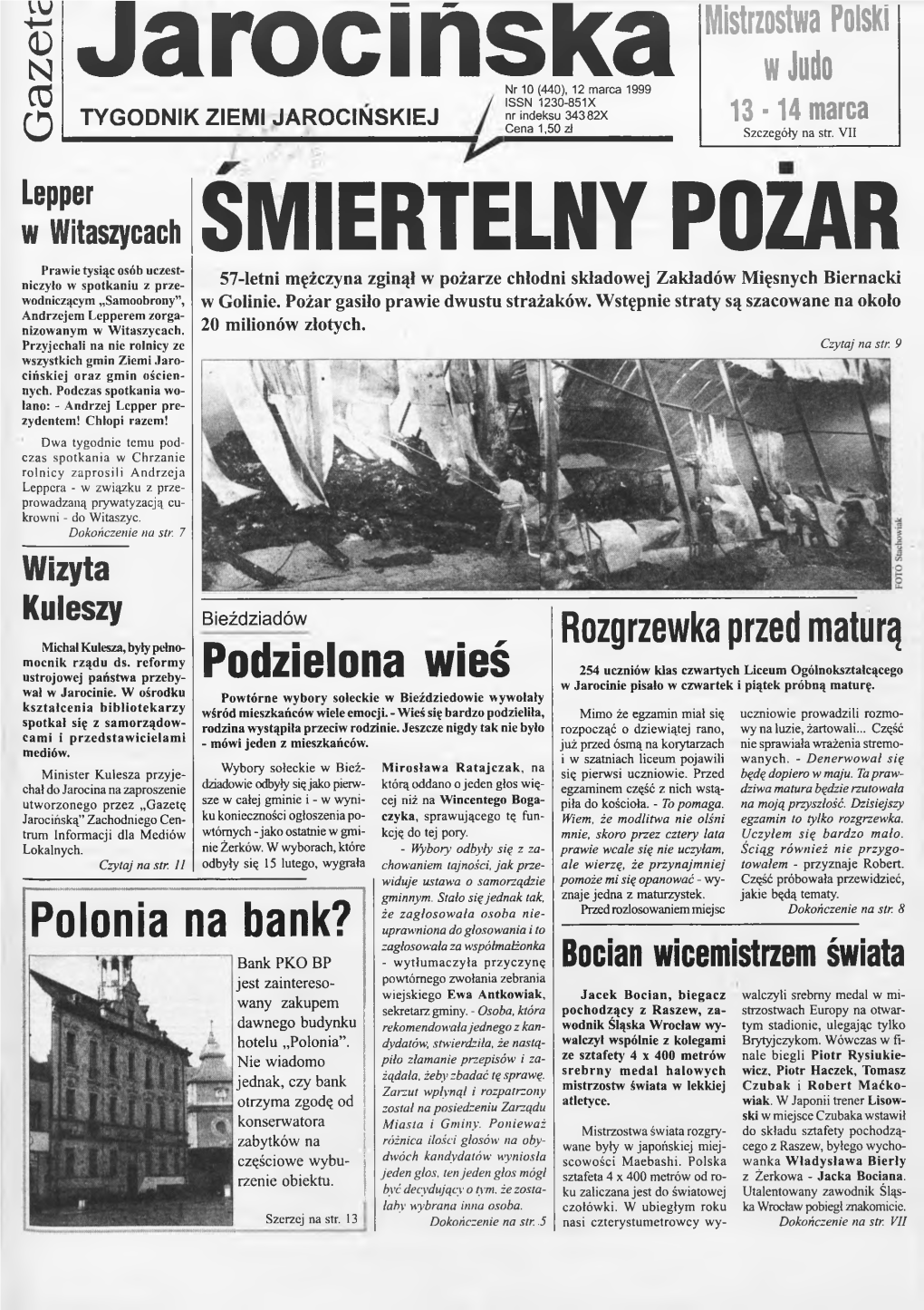 W Witaszycach ŚMIERTELNY POŻAR