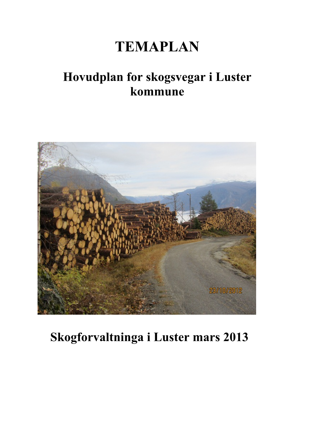 Hovudplan Skogsvegar I Luster Kommune