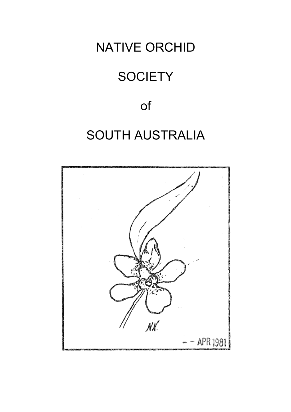 Native Orchid Society of South Australia