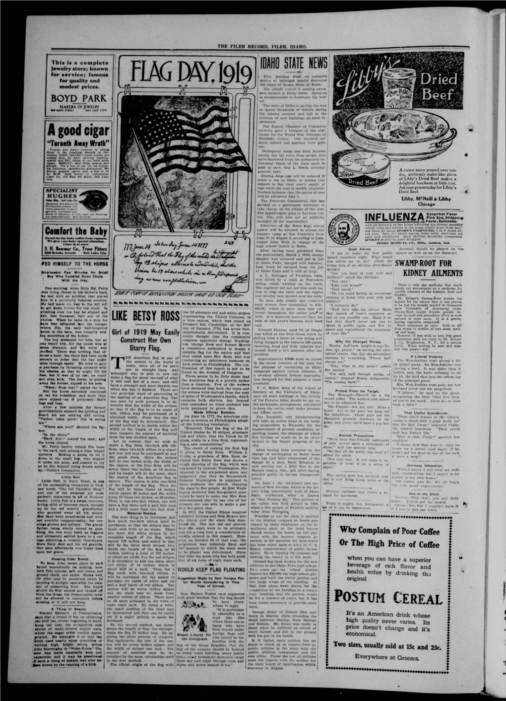 The Filer Record (Filer, Idaho), 1919-06-05, [P ]