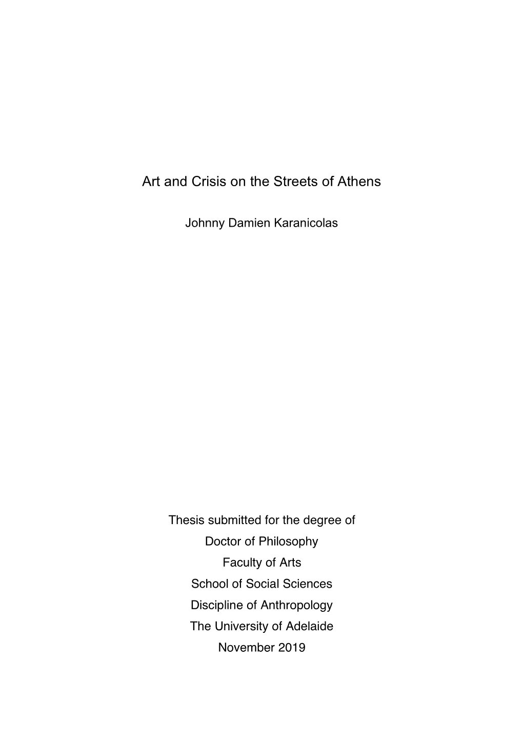 Johnny Karanicolas Phd Thesis Art and Crisis Nov 2019 Complete