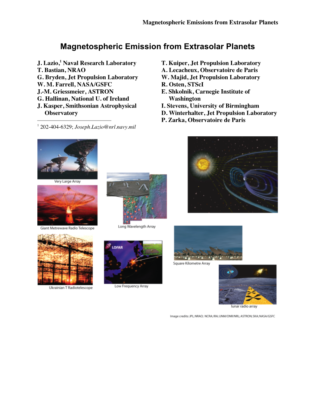 Magnetospheric Emission from Extrasolar Planets