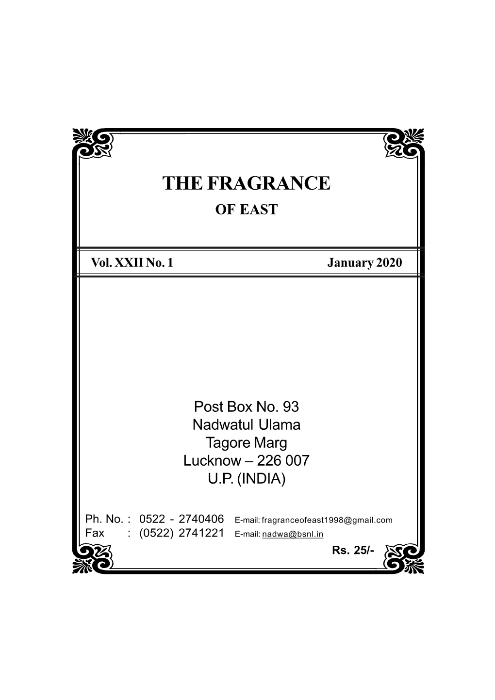 THE FRAGRANCE of Eastjan. 2020.Pmd