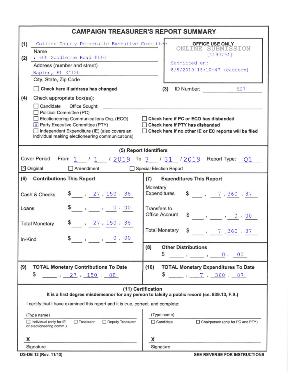 Online Submission 1 1 2019 3 31 2019 Q1