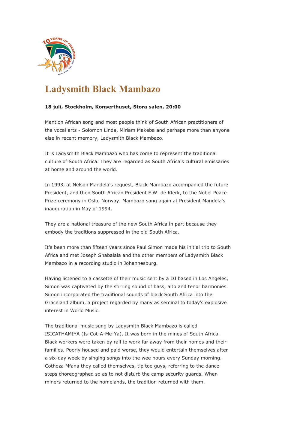 Ladysmith Black Mambazo