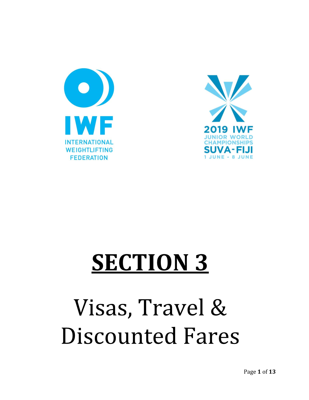 SECTION 3 Visas, Travel & Discounted Fares