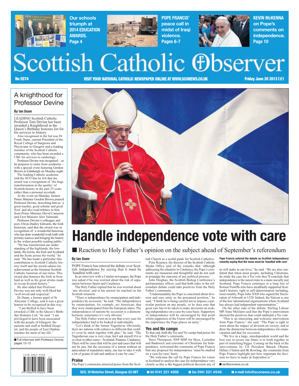 Handle Independence Vote with Care