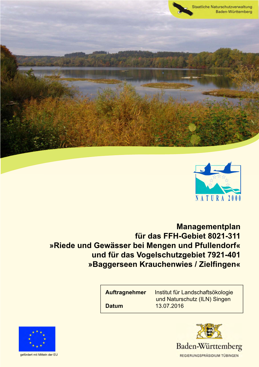 Managementplan Für Das FFH-Gebiet 8021-311