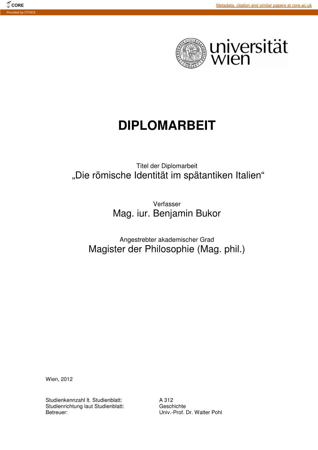 Diplomarbeit