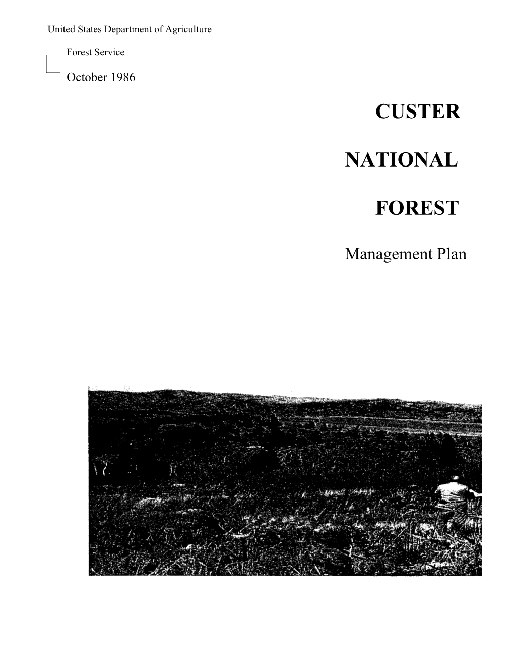 Custer National Forest Plan