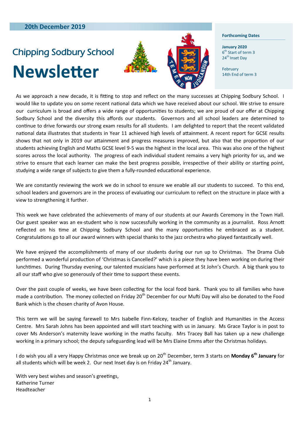 Newsletter 20Th Science Fair 20Th Sports Personality 25Th