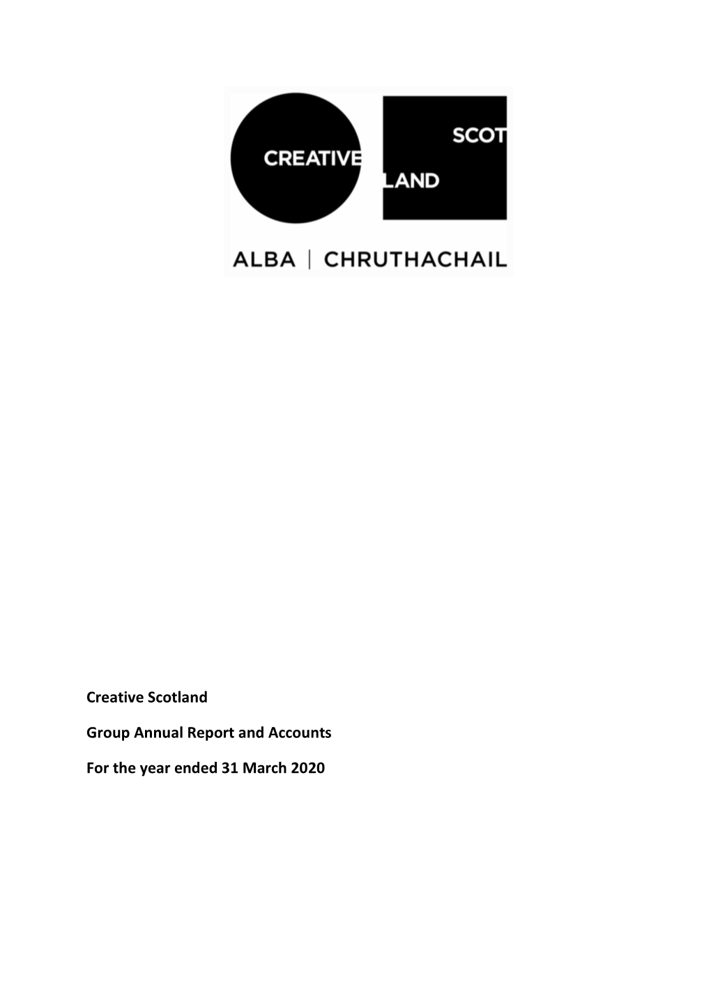 Creative Scotland Group Annual Report and Accounts for the Year