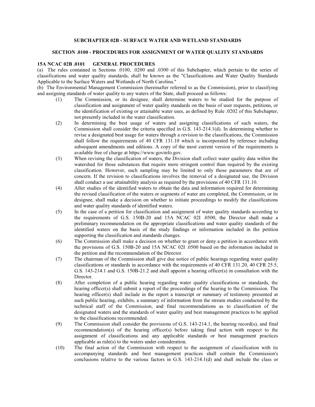 15A NCAC 02B .0200 Or to Conform with Applicable State Or Federal Requirements