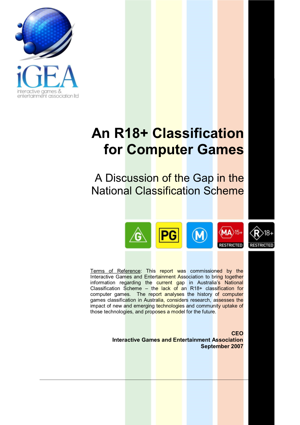 An R18+ Classification for Computer Games