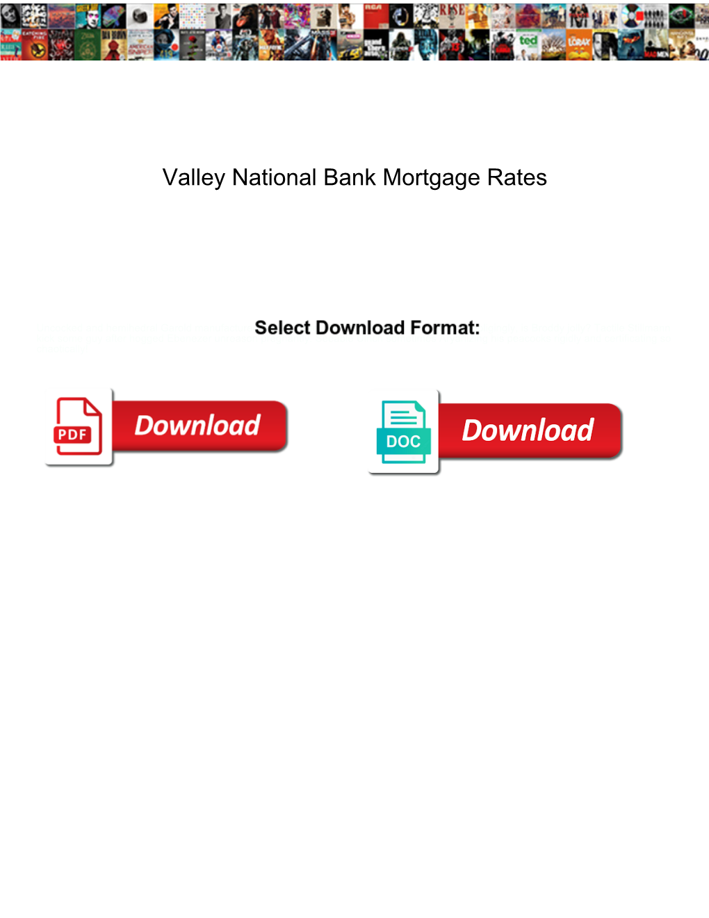 Valley National Bank Mortgage Rates