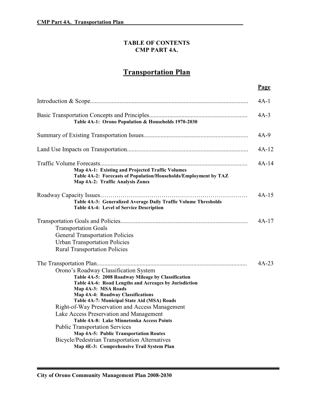 Table of Contents Cmp Part 4A