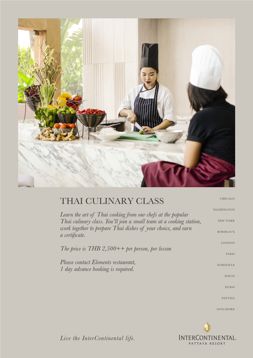 Thai Culinary Class A4 + Menu