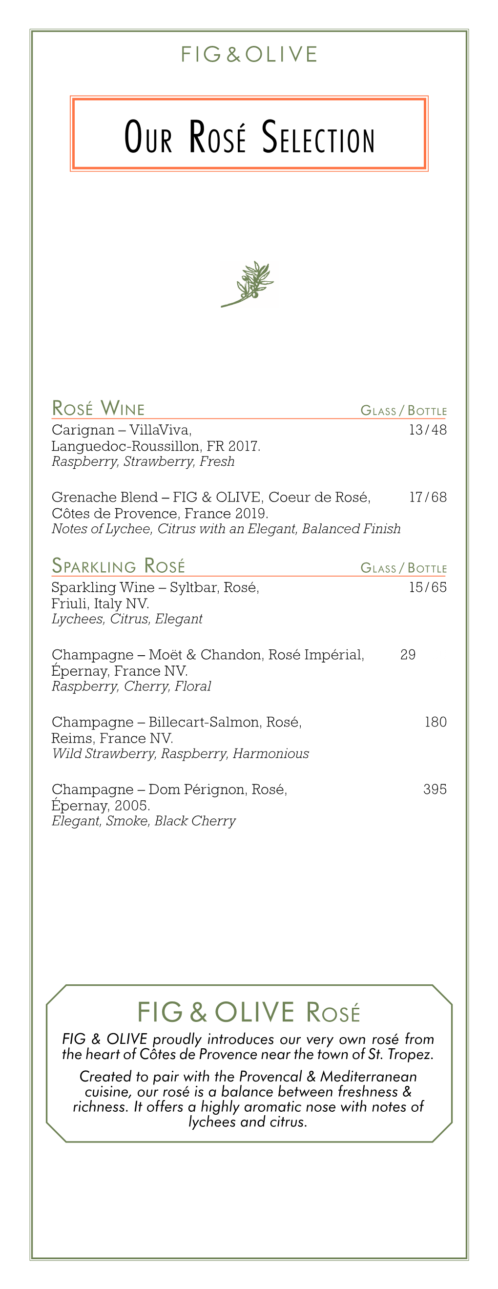 Newport Beach Wine List