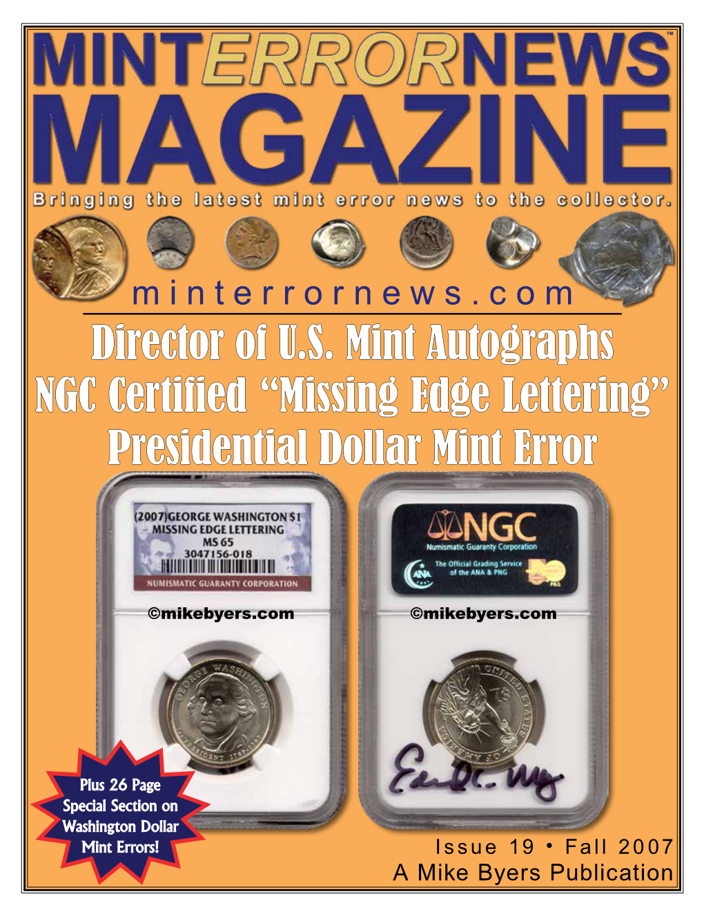 “Missing Edge Lettering” Presidential Dollar Mint Error