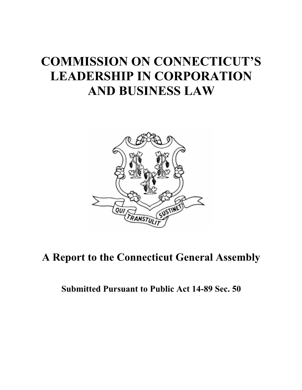 Commission on Connecticut's Leadership in Corporation and Business Law