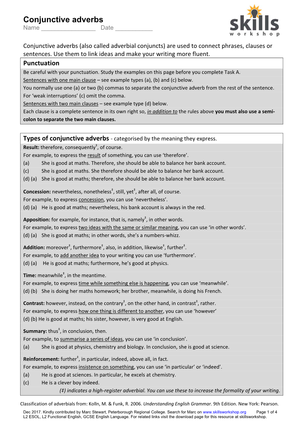 L2 Conjunctive Adverbs