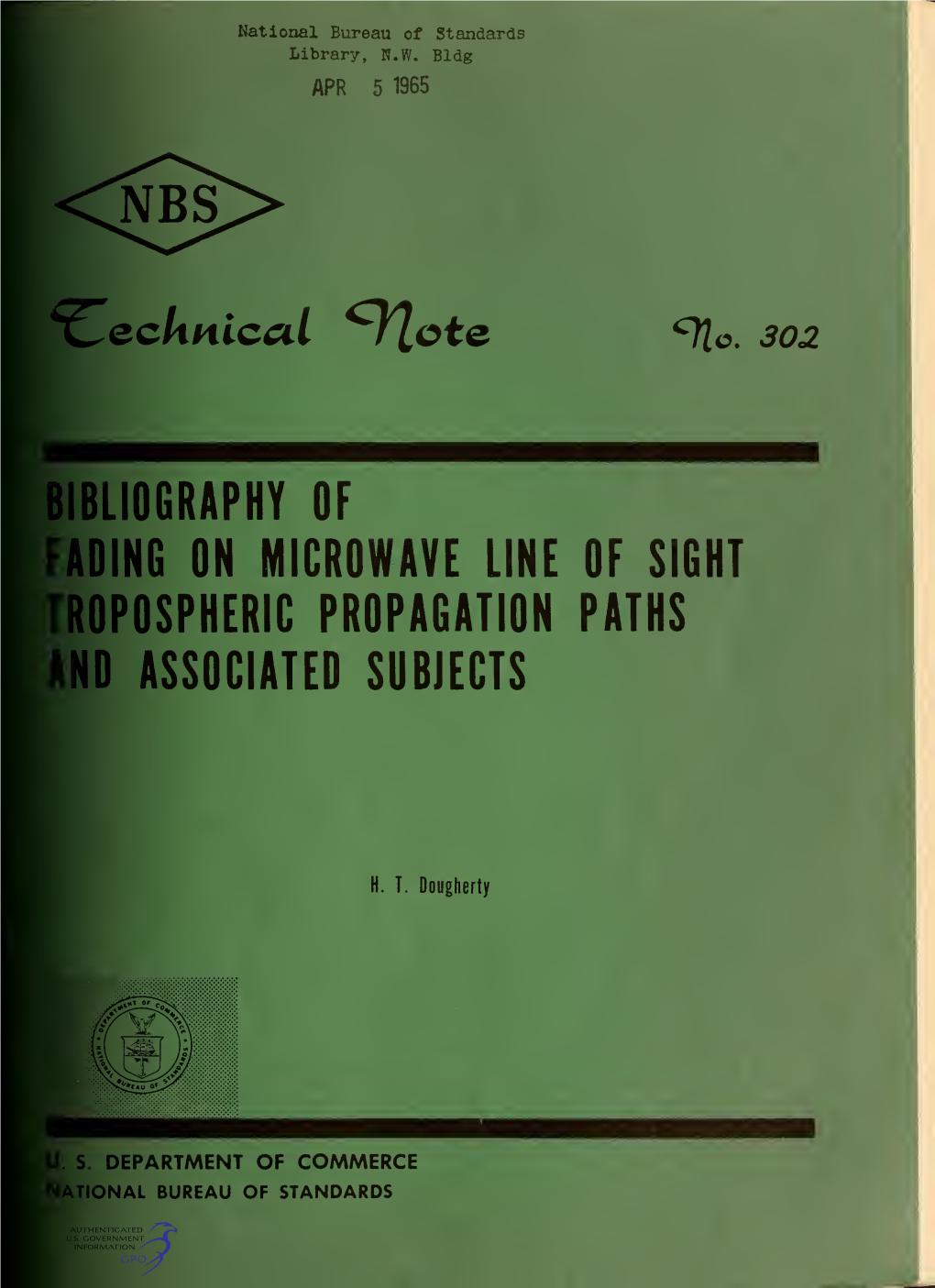 Bibliography of Fading on Microwave Line of Sight Tropospheric