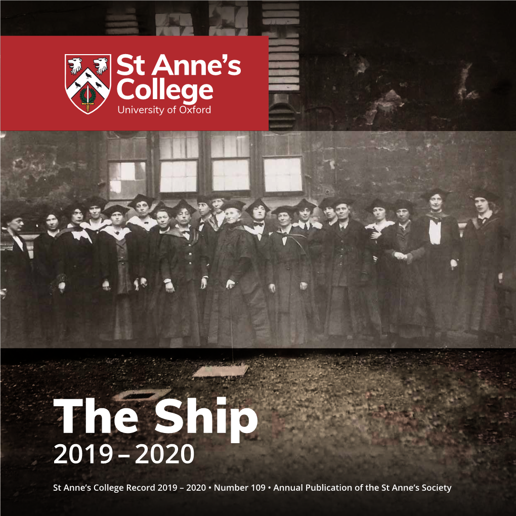 The Ship 2019-2020 by Email to with Some of Our Alumnae