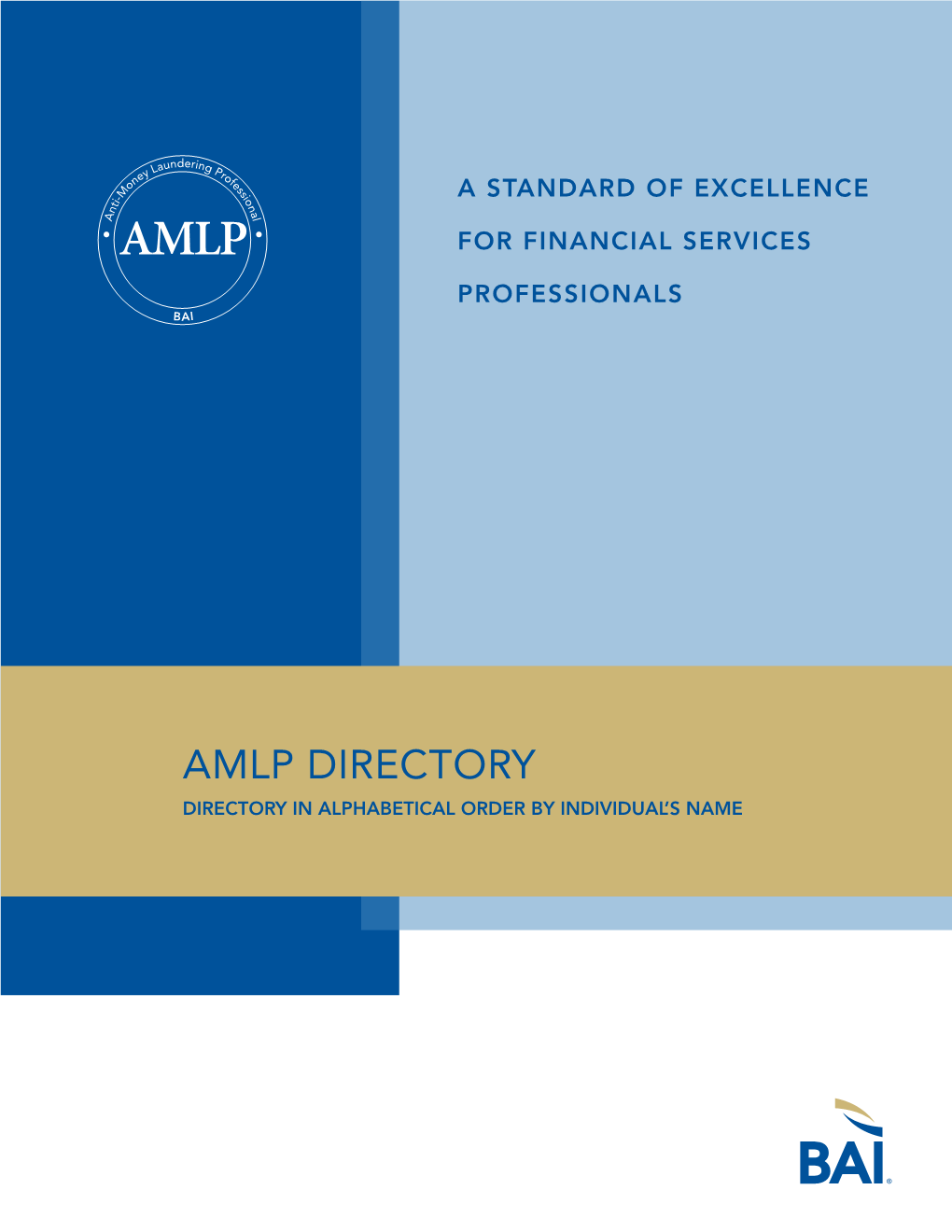 AMLP DIRECTORY DIRECTORY in ALPHABETICAL ORDER by INDIVIDUAL’S NAME Mr