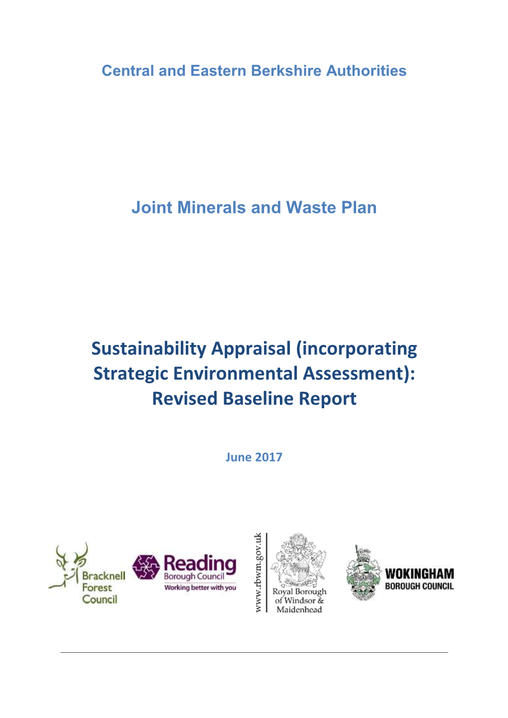 Sustainability Appraisal (Incorporating Strategic Environmental Assessment): Revised Baseline Report