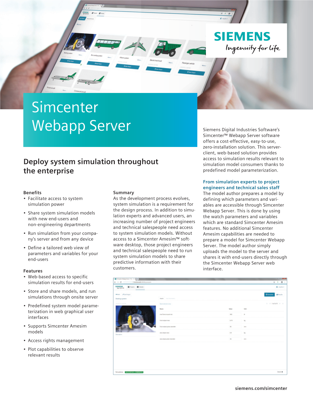 Simcenter Webapp Server Web Customers