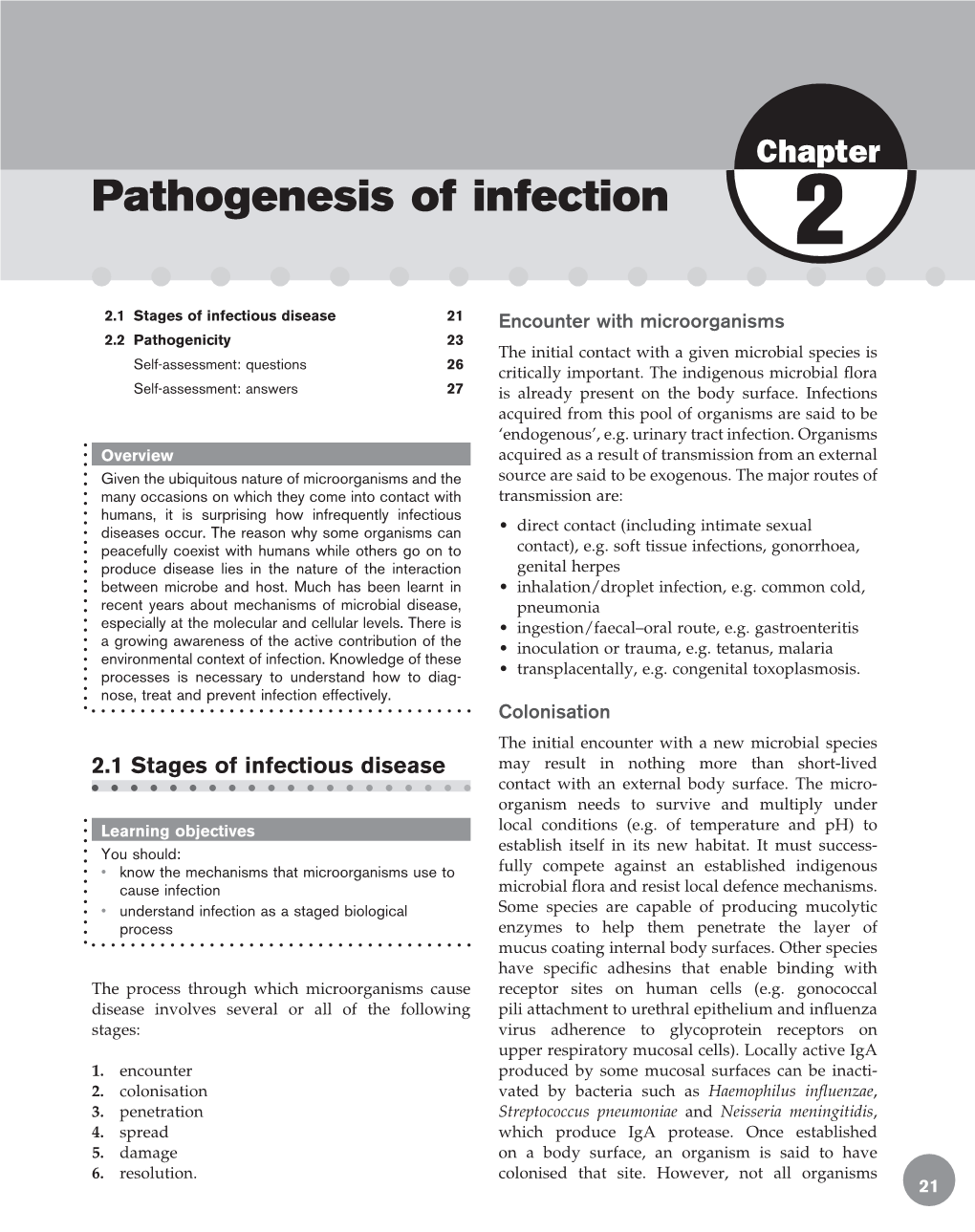 Pathogenesis of Infection 2