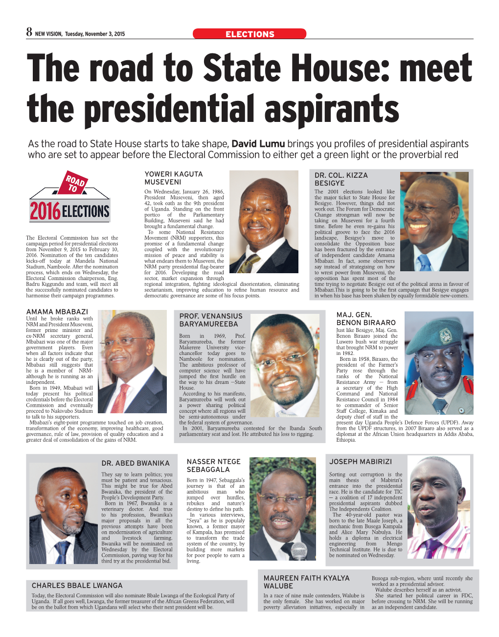 Meet the Presidential Aspirants