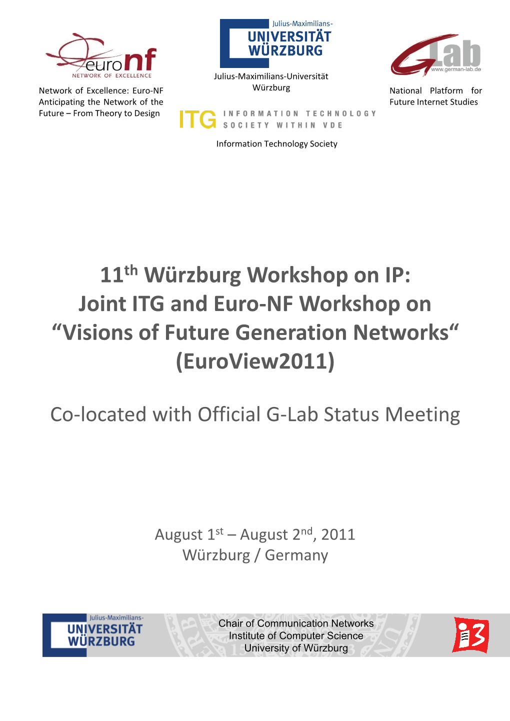 11Th Würzburg W Joint ITG and Euro “Visions of Future Ge (Eurovie